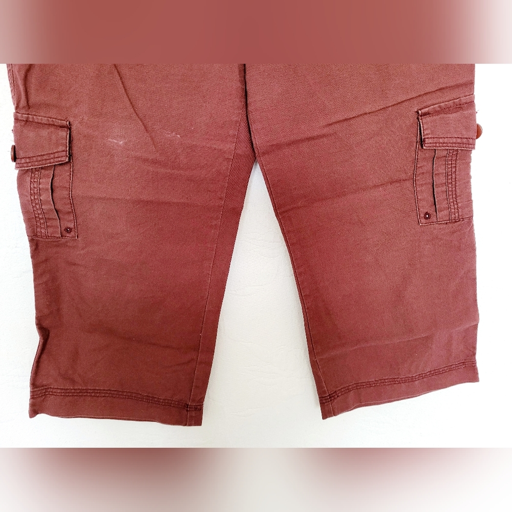 Canyon River Blues Women's 100% Cotton Cargo Capri Pants Terracotta 10/Med - Picture 11 of 14